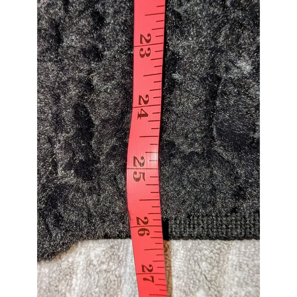 Nanette Lepore Black Faux Fur Vest Sleeveless Collarless Size L‎